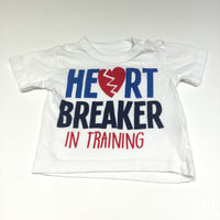 'Heartbreaker In Training' White T-Shirt - Boys 0-3m