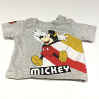 'Mickey' Mickey Mouse Grey T-Shirt - Boys 0-3m
