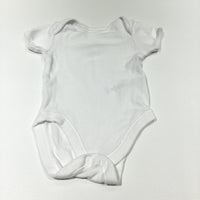 White Short Sleeve Bodysuit - Girls/Boys 0-3m