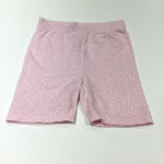 Patterned Pink & White Jersey Shorts - Girls 9-12m