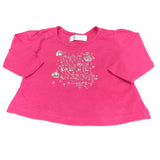 'Free Cute Lessons Here' Pink Long Sleeve Top - Girls 0-3m