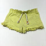 Yellow Frilly Jersey Shorts - Girls 6-9m