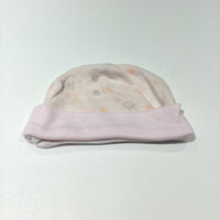 Flowers Pink Jersey Hat - Girls Newborn