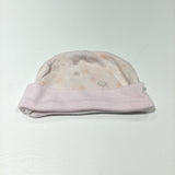 Flowers Pink Jersey Hat - Girls Newborn