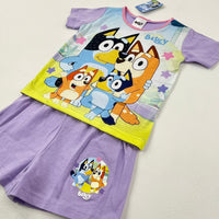 **NEW** Bluey Lilac Short Pyjamas - Girls 18-24 Months