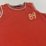 '89' Red Vest Top - Boys 6-7 Years