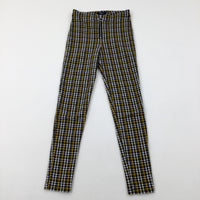 Yellow Checked Trousers - Girls 11-12 Years