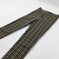 Yellow Checked Trousers - Girls 11-12 Years