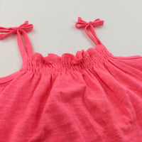 Neon Pink Jersey Vest Top - Girls 2-3 Years