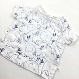 Elephants Blue & White T-Shirt - Boys Newborn