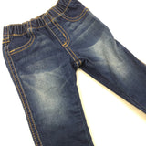 Blue Elastic Waist Jeans - Boys/Girls 3-6 Months