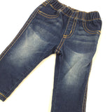 Blue Elastic Waist Jeans - Boys/Girls 3-6 Months