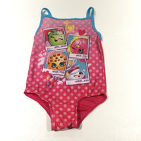 Shopkins Pink & Blue Swimming Costume - Girls 2-3 Years