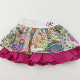 Colourful Flowers Lightweight Cotton Skirt - Girls 2-3 Years