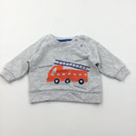 Fire Engine Grey Lightweight Sweatshirt - Boys Newborn