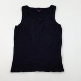 Black Knitted Tank Top - Girls 11-12 Years