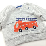 Fire Engine Grey Lightweight Sweatshirt - Boys Newborn