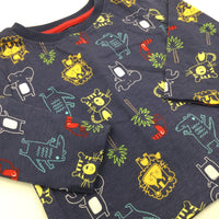 **NEW** Animals Navy Long Sleeve Top - Boys 3-6 Months