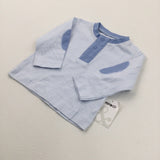 **NEW** Blue Long Sleeve Top - Boys 0-3 Months