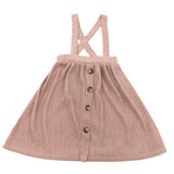 Dusky Pink Skirt with Braces - Girls 10 Years