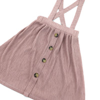 Dusky Pink Skirt with Braces - Girls 10 Years