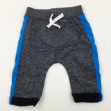 Grey & Blue Lightweight Joggers - Boys 0-3 Months