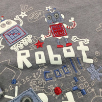 'Robot' Grey Long Sleeve Top - Boys 0-3 Months