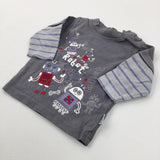 'Robot' Grey Long Sleeve Top - Boys 0-3 Months