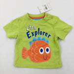 **NEW** 'Little Explorer' Fish Green T-Shirt - Boys 0-3 Months