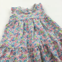Colourful Flowers Jersey Dress - Girls Newborn