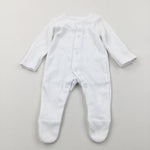 White Babygrow with Integrated Mitts - Boys/Girls Tiny Baby