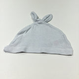 Blue & White Striped Knotted Jersey Hat - Boys 6-9 Months