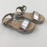 Silver Sandals - Girls - Shoe Size 12