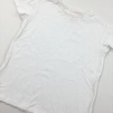 White T-Shirt - Girls 10-11 Years