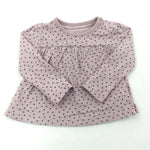 Stars Pink Long Sleeve Top - Girls 3-6 Months