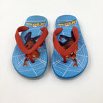 Spider-Man Blue Flip Flops - Boys - Shoe Size 12-12.5