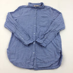 Blue Long Sleeve Shirt - Girls 10-11 Years