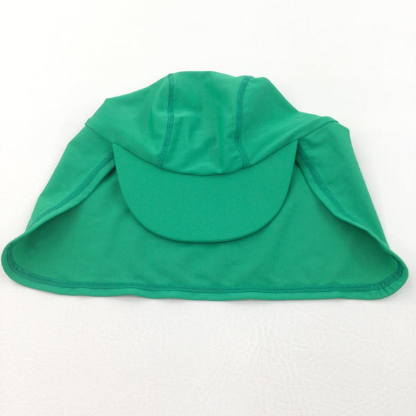 Green Sun/Beach Hat with Neck Protector - Boys 3-4 Years