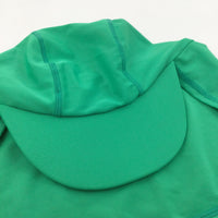 Green Sun/Beach Hat with Neck Protector - Boys 3-4 Years