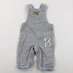 'He Was Too Naughty' Dear Zoo Grey Cord Dungarees - Boys 0-3 Months
