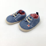 Blue Soft Sole Baby Shoes - Boys - Shoe Size 1