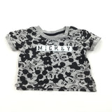 Mickey Mouse Grey & Black T-Shirt - Boys 0-3 Months