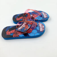 **NEW** 'Ultimate Spider-Man' Blue & Red Flip Flops - Boys - Shoe Size 7.5-8.5