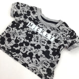 Mickey Mouse Grey & Black T-Shirt - Boys 0-3 Months