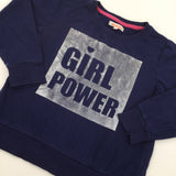 'Girl Power' Navy Sweatshirt - Girls 5-6 Years