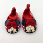 Minnie Mouse Hearts Red Soft Sole Baby Shoes - Girls - Shoe Size 0