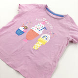 'My Favourite' Ice Creams & Sundaes Pink T-Shirt - Girls 3-4 Years