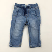 Blue Jeans with Elastic Waist - Boys 6-9 Months