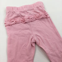 Frilly Bottom Pink Leggings - Girls 0-3 Months