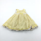 Yellow Gingham Dress with Bow & Underskirt - Girls 9-12 Months
